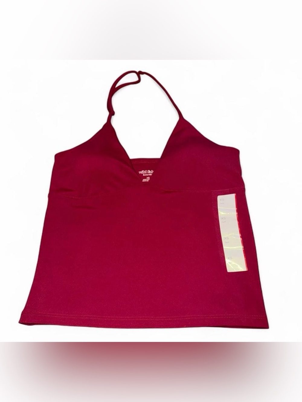 wild fable Berry Halter Crop Tank